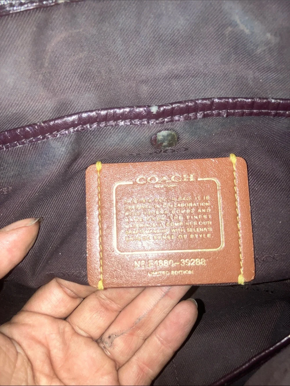 Coach Two-Tone Leather Satchel in Black and Beige